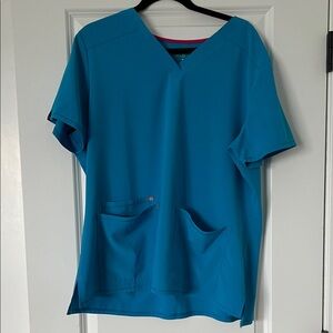 Scrub Star Women’s V-Neck Scrub Top in Teal Blue